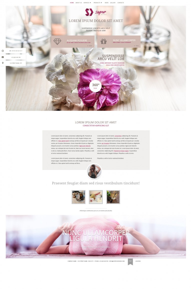 Silver flower Jewlery HTML template